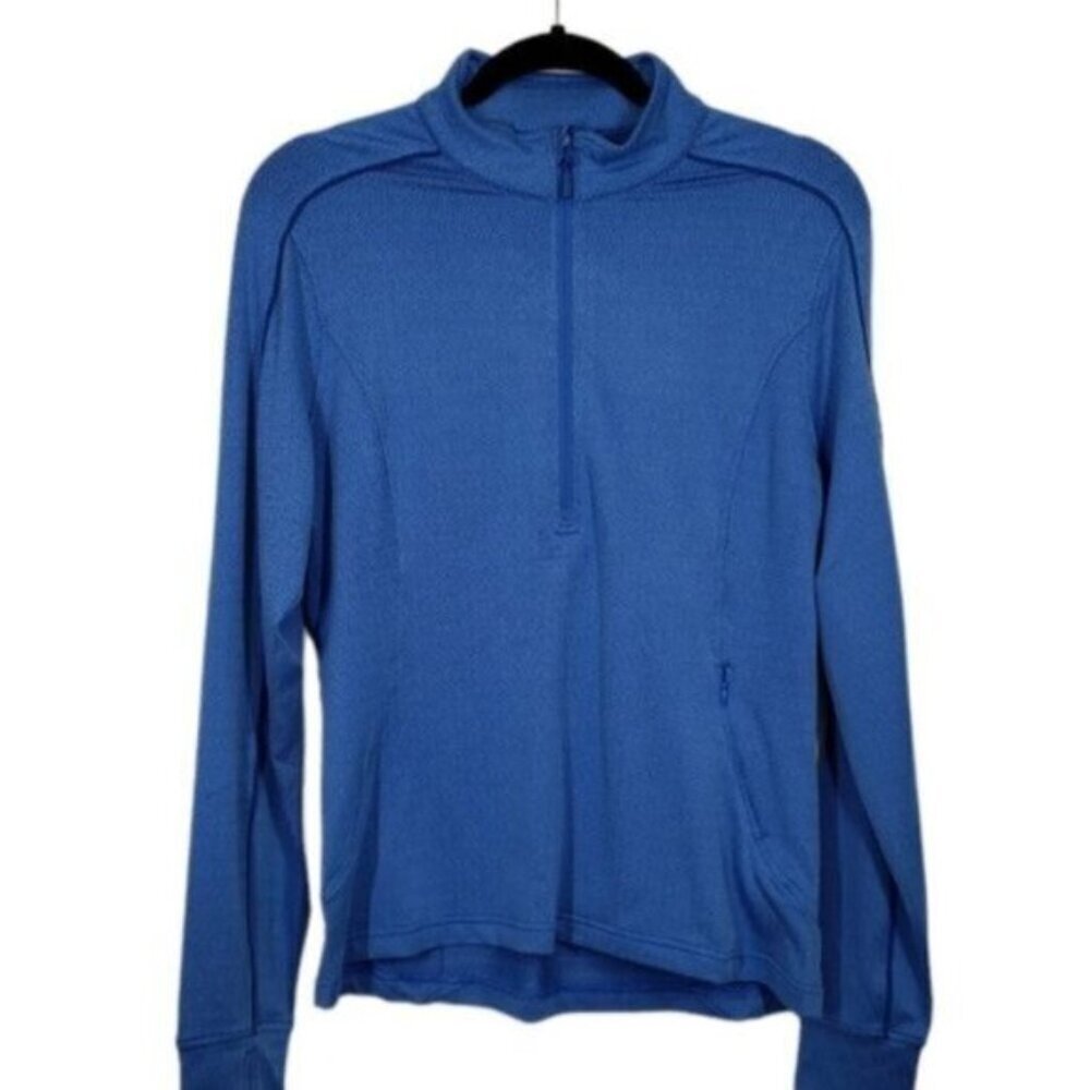 🔷️Levelwear Half Zip Pullover Blue Men's Size  Medium Long Sleeve Activewe…